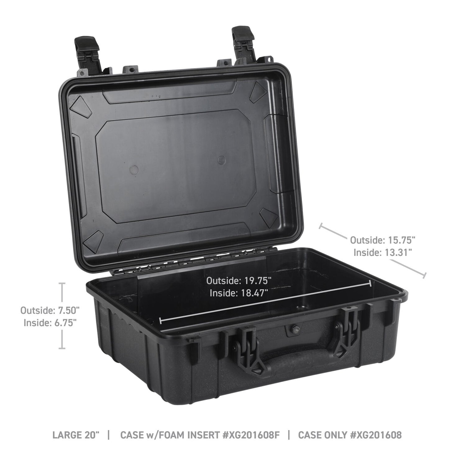 Xventure Gear Hard Case Large Box 20 Inch Textured Black Go Rhino-9