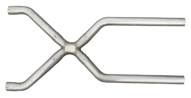 X-Pipe Kit Intermediate Pipe 3.5 in Crossover Hardware Incl Natural 409 Stainless Steel Pypes Performance Exhaust