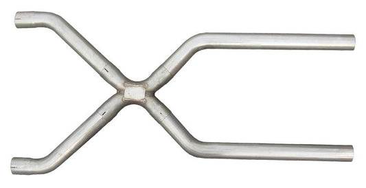 X-Pipe Kit Intermediate Pipe 3.5 in Crossover Hardware Incl Natural 409 Stainless Steel Pypes Performance Exhaust