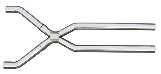 X-Pipe Kit Intermediate Pipe Tunnel Crossover2.5 in Hardware Incl Polished 304 Stainless Steel Pypes Performance Exhaust