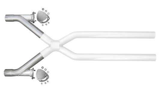 Xchange Dump Legs Intermediate Pipe 2.5 in Hardware Incl Natural 409 Stainless Steel Pypes Performance Exhaust