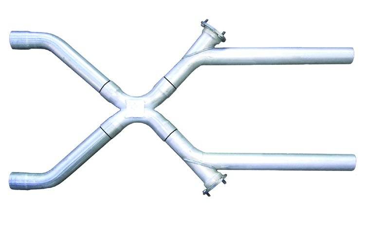 Xchange X-Pipe Crossover Kit Intermediate Pipe 3 in Hardware Incl Natural 409 Stainless Steel Pypes Performance Exhaust