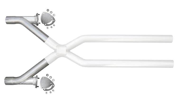 Xchange Dump Legs Front Intermediate Pipe 3 in Hardware Incl Natural 409 Stainless Steel Pypes Performance Exhaust