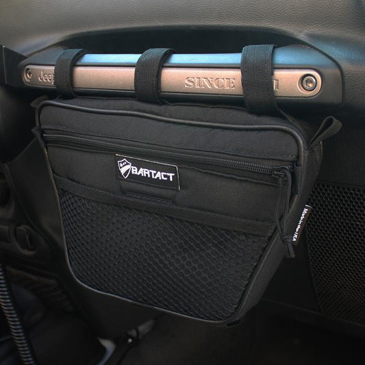 Passenger Dash Grab Handle Bag For Jeep All Wranglers Black Fabric Bartact