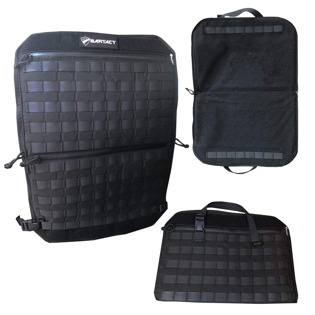 Molle Modular Seat Back Molle Panel Pouch System W/ 2 Zippered Pockets Bartact