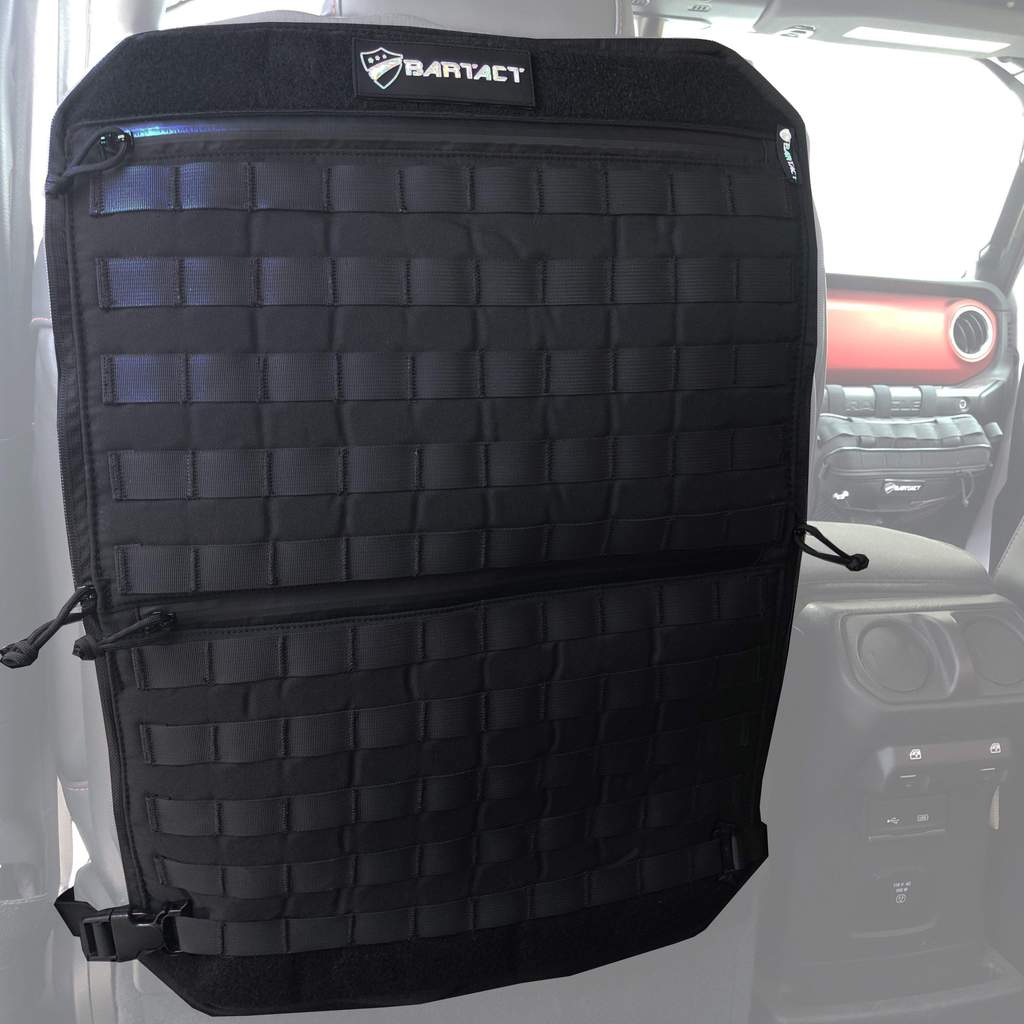 Molle Modular Seat Back Molle Panel Pouch System W/ 2 Zippered Pockets Bartact-1