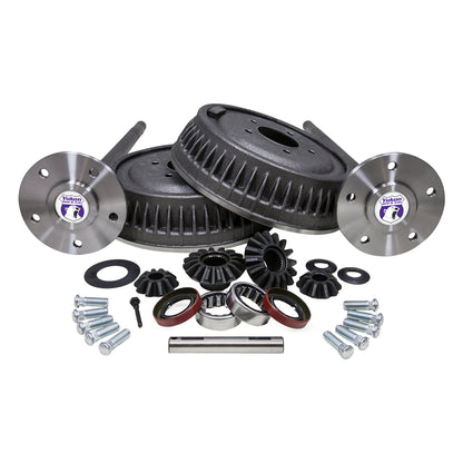 5 Lug Conversion Kit For 1963-1964 GM 12-Bolt Truck 30- Spline 12T '63-'64 5 Lug Rear Conv Kit W/Axles Spider Gears Drums Bearings & Studs 30 34 Inch 30 Spline 5X5 Yukon Gear & Axle