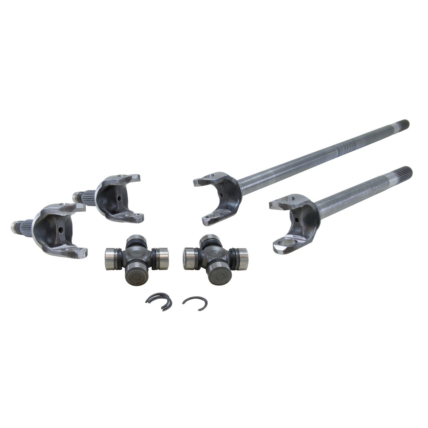 Chromoly Front Kit JK Non-Rubicon Dana 30 27/32 Spline 7166 Ujoint D30 Jk 4340 Front Kit 27 Spline Inner 1350 Joint Fits '07-'17 Yukon Gear & Axle