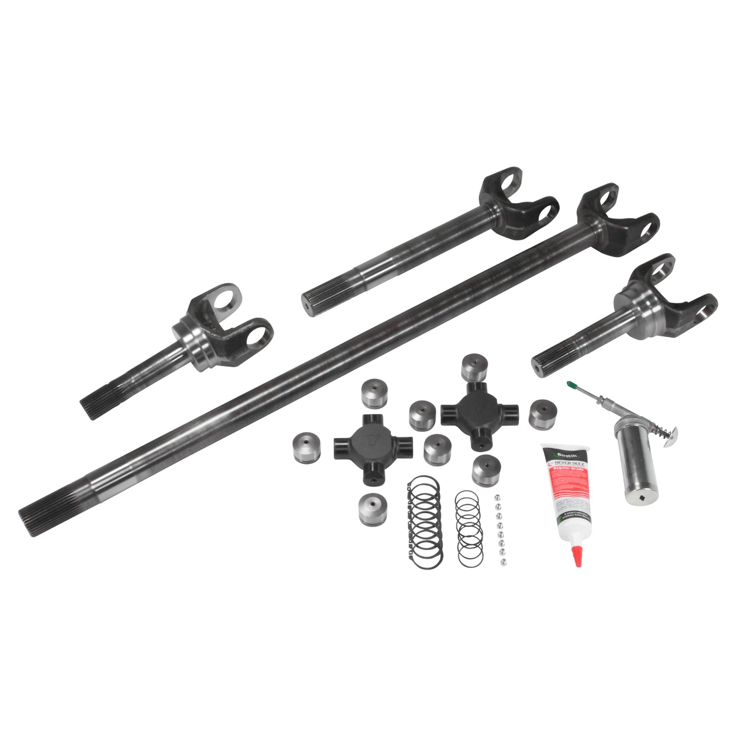 Chromoly Front Kit For Dana 60 Inner/Outer Both Sides Super Joints D60 99-04 F250/ F350 30/35 Spline 4340 Front Kit W/ 1480 Super Joints (Assm Req) Yukon Gear & Axle-1
