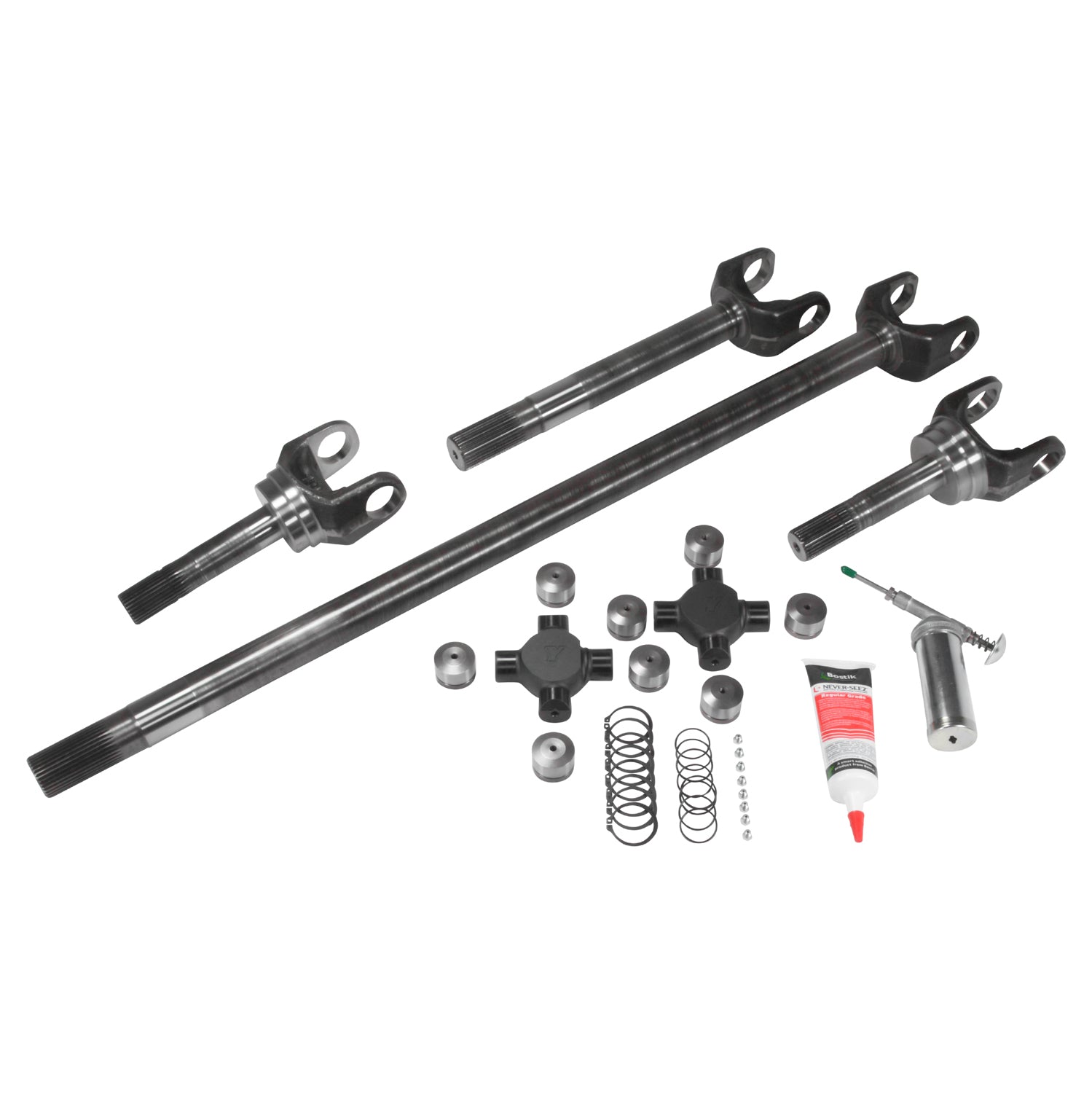 Chromoly Front Kit For Dana 60 Inner/Outer Both Sides Super Joints D60 99-04 F250/ F350 30/35 Spline 4340 Front Kit W/ 1480 Super Joints (Assm Req) Yukon Gear & Axle-1