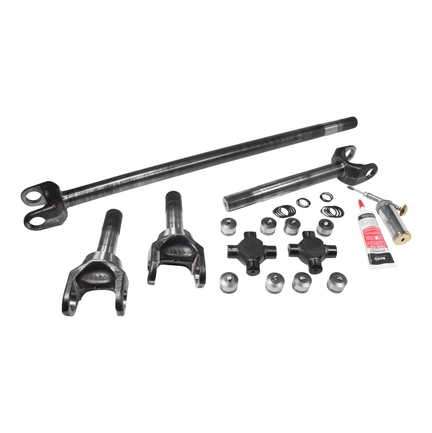 Chromoly Front Kit For Dana 60 With Super Joint 35 Spline D60 99-04 F250/ F350 35/35 Spline 4340 Front Kit W/ 1480 Super Joints (ASSM REQ) Yukon Gear & Axle-1