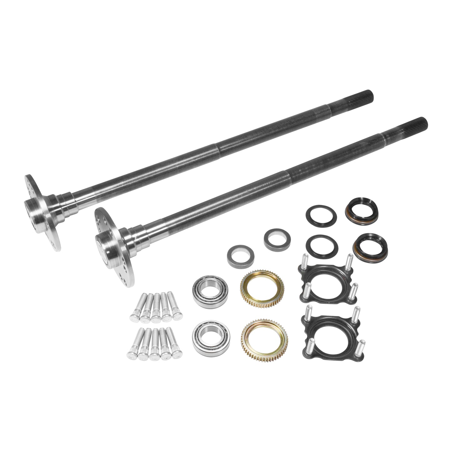 Chromoly Rear Kit D44 JL Rubicon Narrow Track W/E-Locker 2 Sides D44 JL Rubicon (Dre) Narrow Track Small Bearing 4340 Rear Kit 33.25 Inch Right Hand & 31.56 Inch Left Hand W/ Bearings Yukon Gear & Axle-3