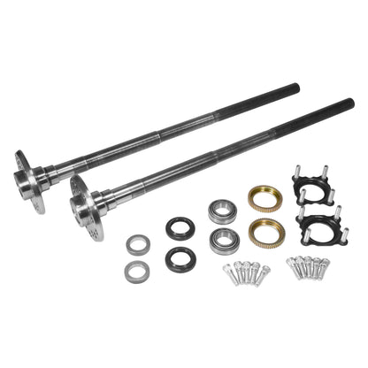 Chromoly Rear Kit For Dana 44 Jeep JK Rubicon 32 Spline D44JK Rub Rear Kit 32 Spline Incl. 2 Shafts Bearing/ Seal Kits Bearing Retainers ABS Rings & Studs Yukon Gear & Axle