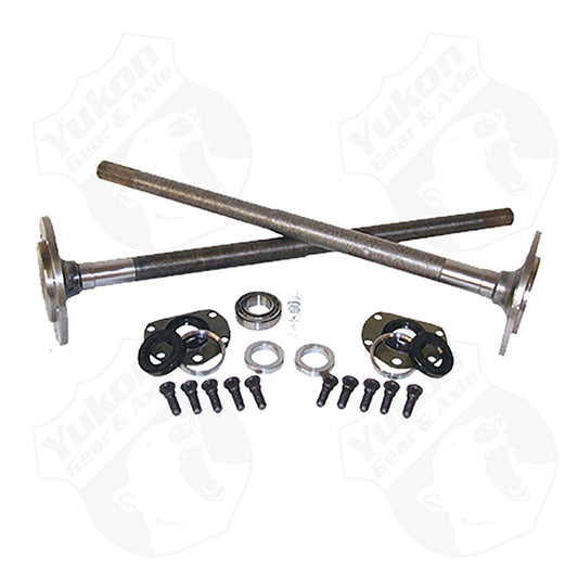 One Piece Axles For 76-79 Model 20 CJ7 Quadratrack With Bearings And 29 Splines Kit Yukon Gear & Axle