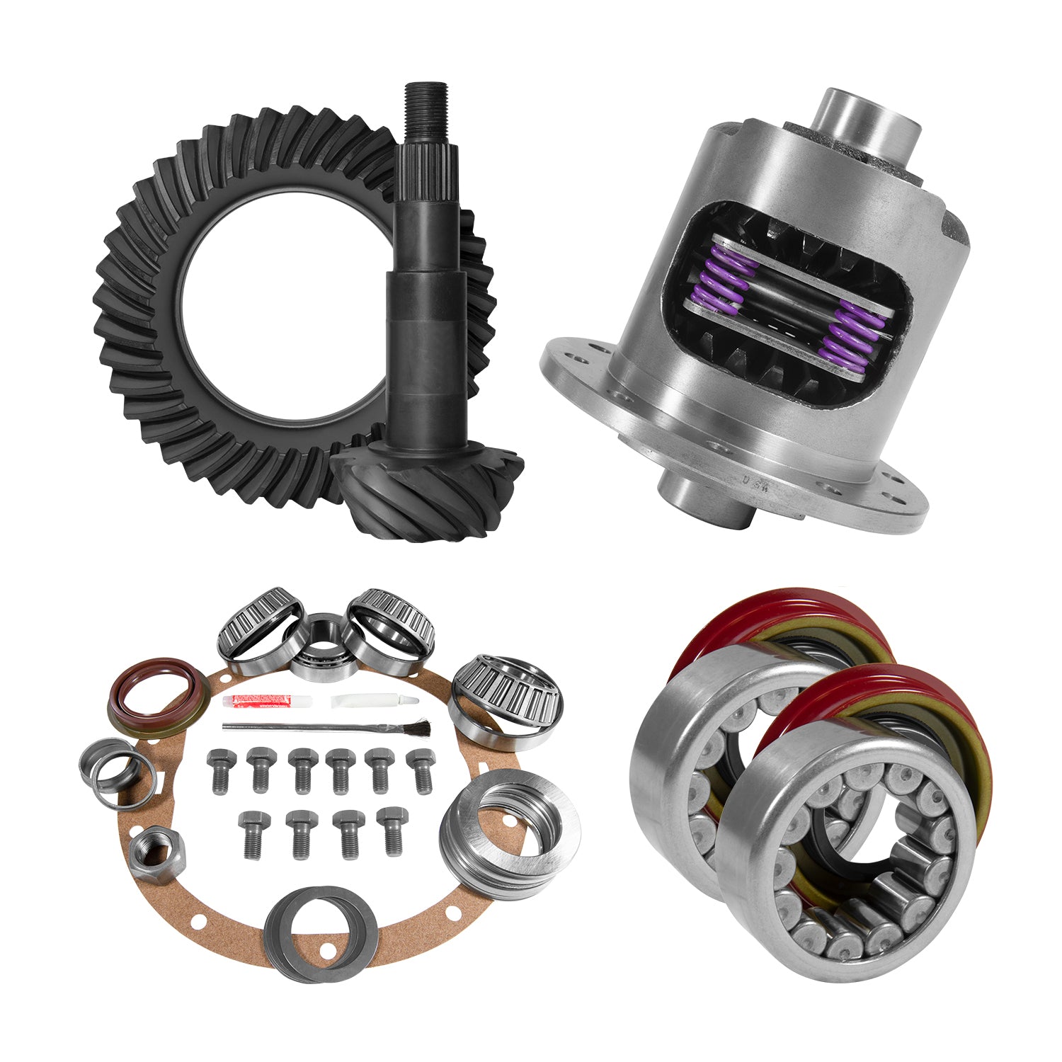 8.6 Inch GM 4.88 Rear Ring & Pinion Install Kit 30 Spline Posi Bearings & Seals 8.6 Inch GM 4.88 Rear R&P / Install Kit Package W/ 30 Spline Posi & Ak C10 '99-'08 Trk & Suv Yukon Gear & Axle-6
