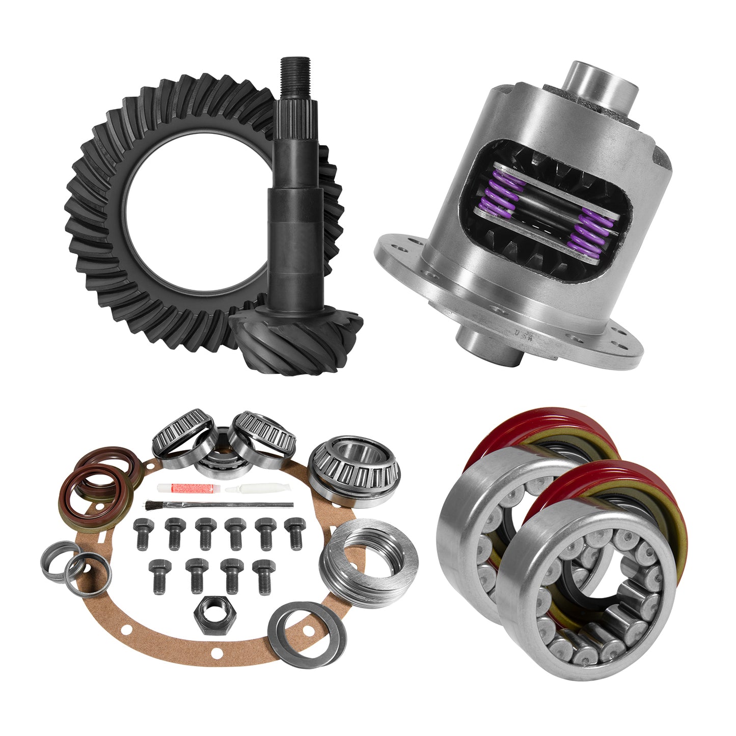 8.6 Inch GM 4.88 Rear Ring & Pinion Install Kit 30 Spline Posi Bearings & Seals 8.6 Inch GM 4.88 Rear R&P / Install Kit Package W/ 30 Spline Posi & Ak C10 '09&Up Trk & Suv Yukon Gear & Axle-6