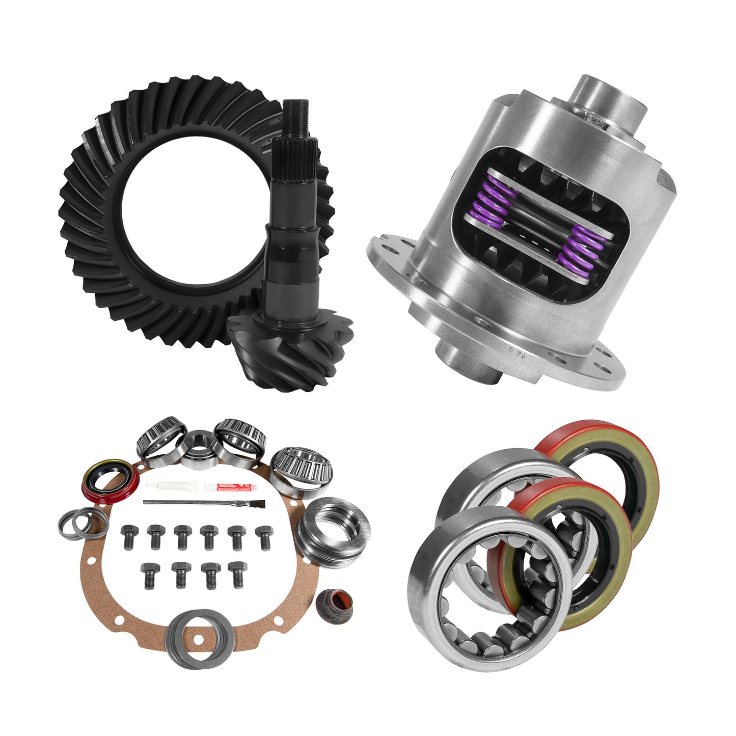 8.8 Inch Ford 3.27 Rear Ring & Pinion Install Kit 31 Spline Posi 2.53 Inch Bearings 8.8 Ford 3.27 Rear R&P / Install Kit Package With 31 Spline Posi & Ak 1559 Bearings (2.53 Inch Od) Yukon Gear & Axle-6