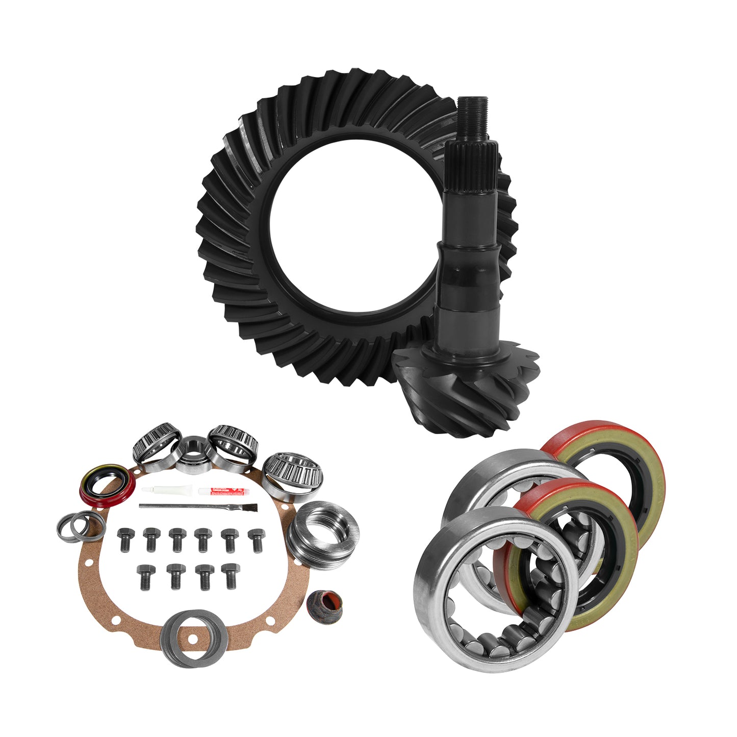 8.8 Inch Ford 3.27 Rear Ring & Pinion Install Kit 2.53 Inch OD Bearings & Seals 8.8 Ford 3.27 Rear R&P / Install Kit Package With Ak 1559 Bearings (2.53 Inch Od) Yukon Gear & Axle-5