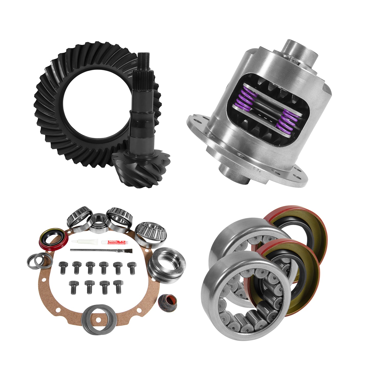 8.8 Inch Ford 3.55 Rear Ring & Pinion Install Kit 31 Spline Posi 2.99 Inch Bearings 8.8 Inch Ford 3.55 Rear R&P / Install Kit Package W/ 31 Spline Posi & Ak 1561 '10&Dwn F150& Suv W/O Irs Yukon Gear & Axle-6
