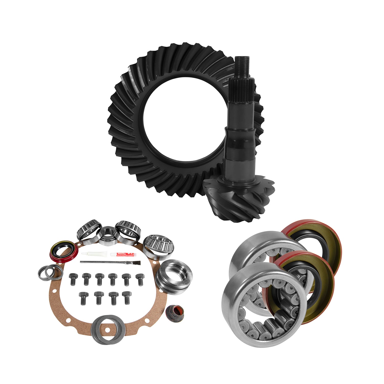 8.8 Inch Ford 3.55 Rear Ring & Pinion Install Kit 2.99 Inch OD Bearings & Seals 8.8 Inch Ford 3.55 Rear R&P / Install Kit Package W/ Ak 1561 (2.985 Inch Od) '10&Dwn F150& Suv W/O Irs Yukon Gear & Axle-5