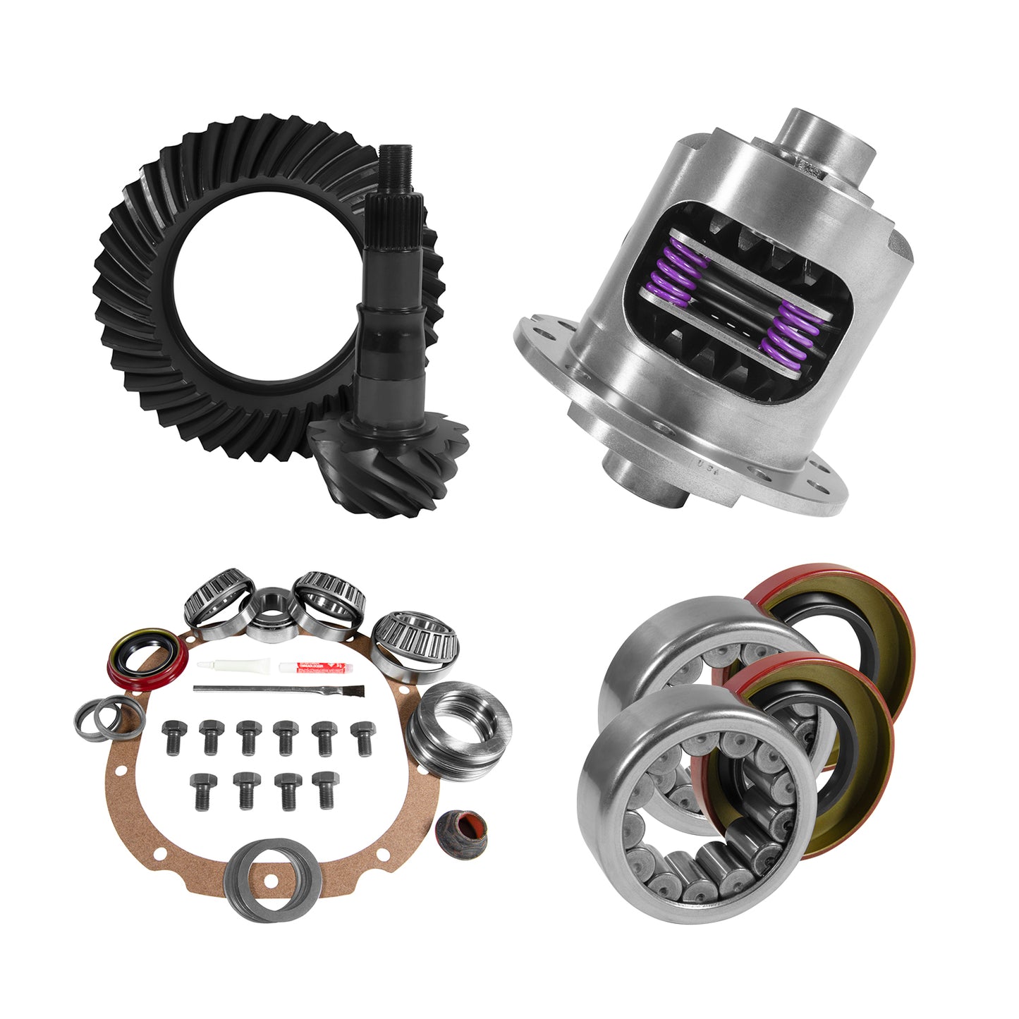 8.8 Inch Ford 3.55 Rear Ring & Pinion Install Kit 31 Spline Posi 2.99 Inch Bearings 8.8 Inch Ford 3.55 Rear R&P / Install Kit Package W/ 31 Spline Posi & Ak 1561 (2.985 Inch Od) '09-'14 F150 Yukon Gear & Axle-6
