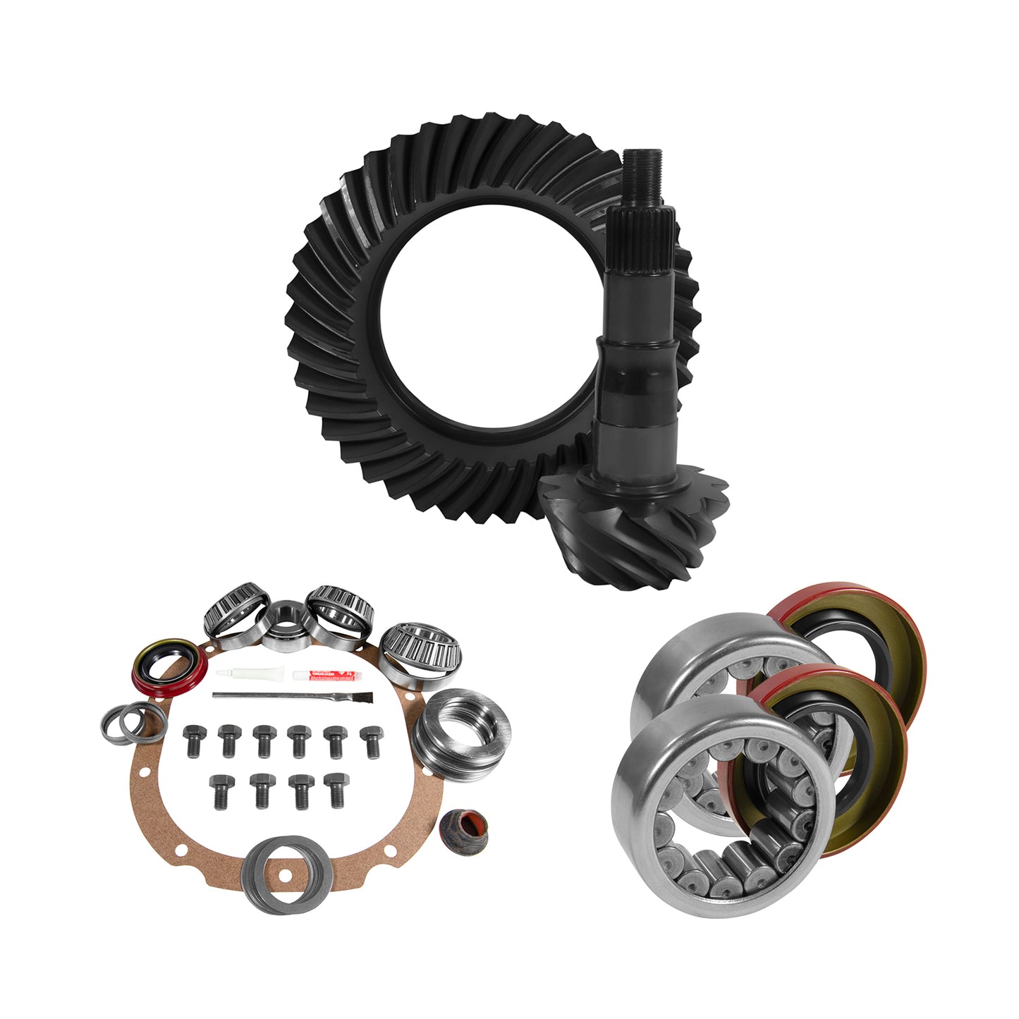 8.8 Inch Ford 3.55 Rear Ring & Pinion Install Kit 2.99 Inch OD Bearings & Seals 8.8 Inch Ford 3.55 Rear R&P / Install Kit Package W/ Ak 1561 (2.985 Inch Od) '09-'14 F150 Yukon Gear & Axle-5