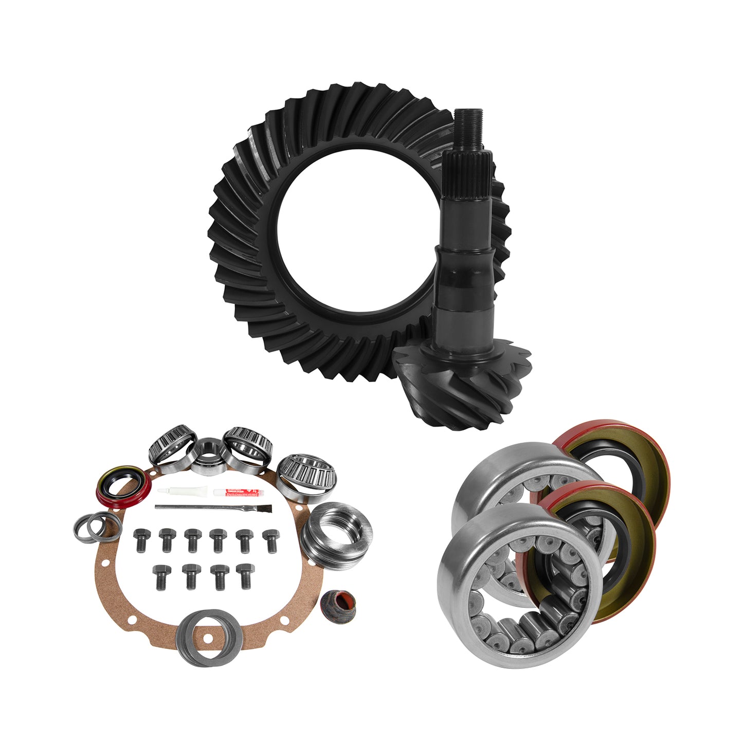 8.8 Inch Ford 4.56 Rear Ring & Pinion Install Kit 2.99 Inch OD Bearings & Seals 8.8 Inch Ford 4.56 Rear R&P / Install Kit Package W/ Ak 1561 (2.985 Inch Od) '09-'14 F150 Yukon Gear & Axle-5