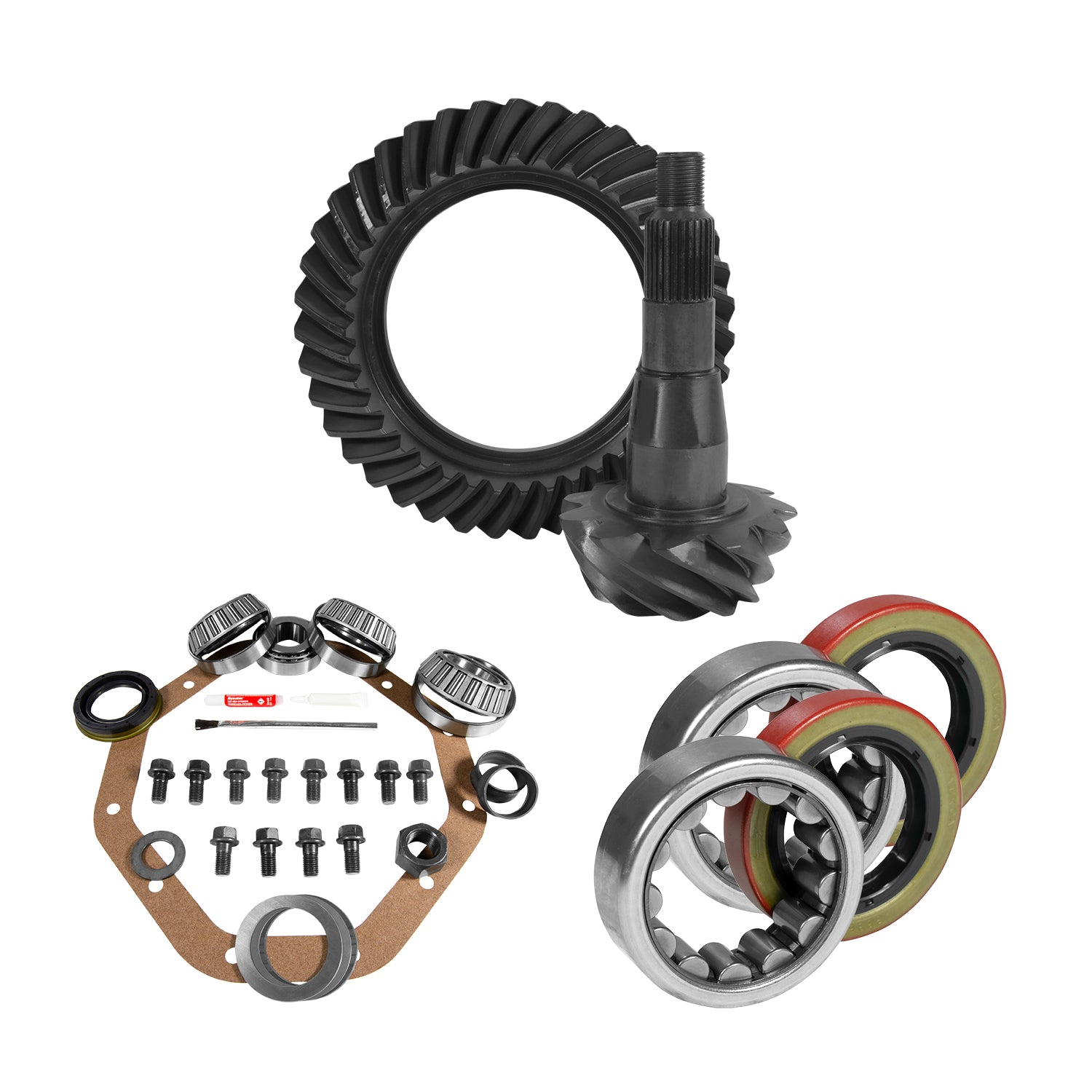 9.25 Inch Chy 3.91 Rear Ring & Pinion Install Kit 1.62 Inch Id Bearings & Seal 9.25 Inch Chy 3.90 Rear R&P / Install Kit Package W/ Ak 1559 Bearings (1.62 Inch Id) '06&Dwn RAM 1500 Yukon Gear & Axle-5