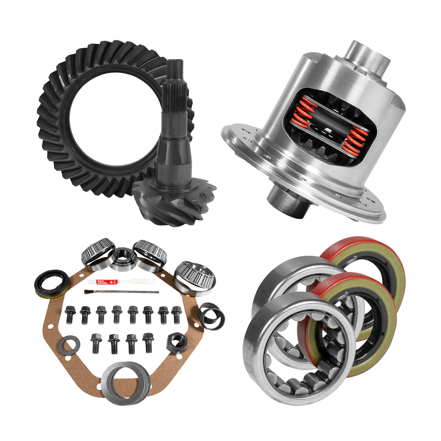 9.25 Inch Chy 3.91 Rear Ring & Pinion Install Kit 31 Spline Posi 1.62 Inch Bearings 9.25 Inch Chy 3.90 Rear R&P / Install Kit Package W/ T/L Posi & Ak 1559 (1.62 Inch Id) '06&Dwn RAM 1500 Yukon Gear & Axle-6