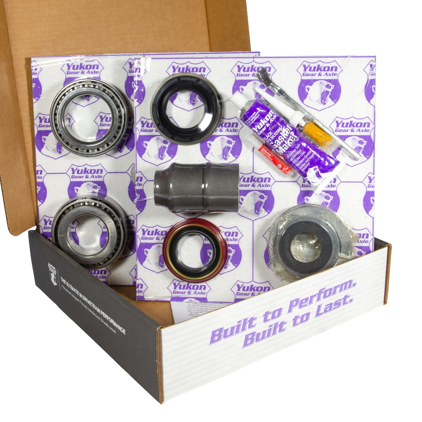9.75 Inch Ford 3.55 Rear Ring & Pinion Install Kit 2.53 Inch OD Bearings & Seal 9.75 Inch Ford 3.55 Rear R&P / Install Kit Package W/ Ak 1559 Bearings (2.53 Inch Od) '00-'04 Trucks Yukon Gear & Axle-2