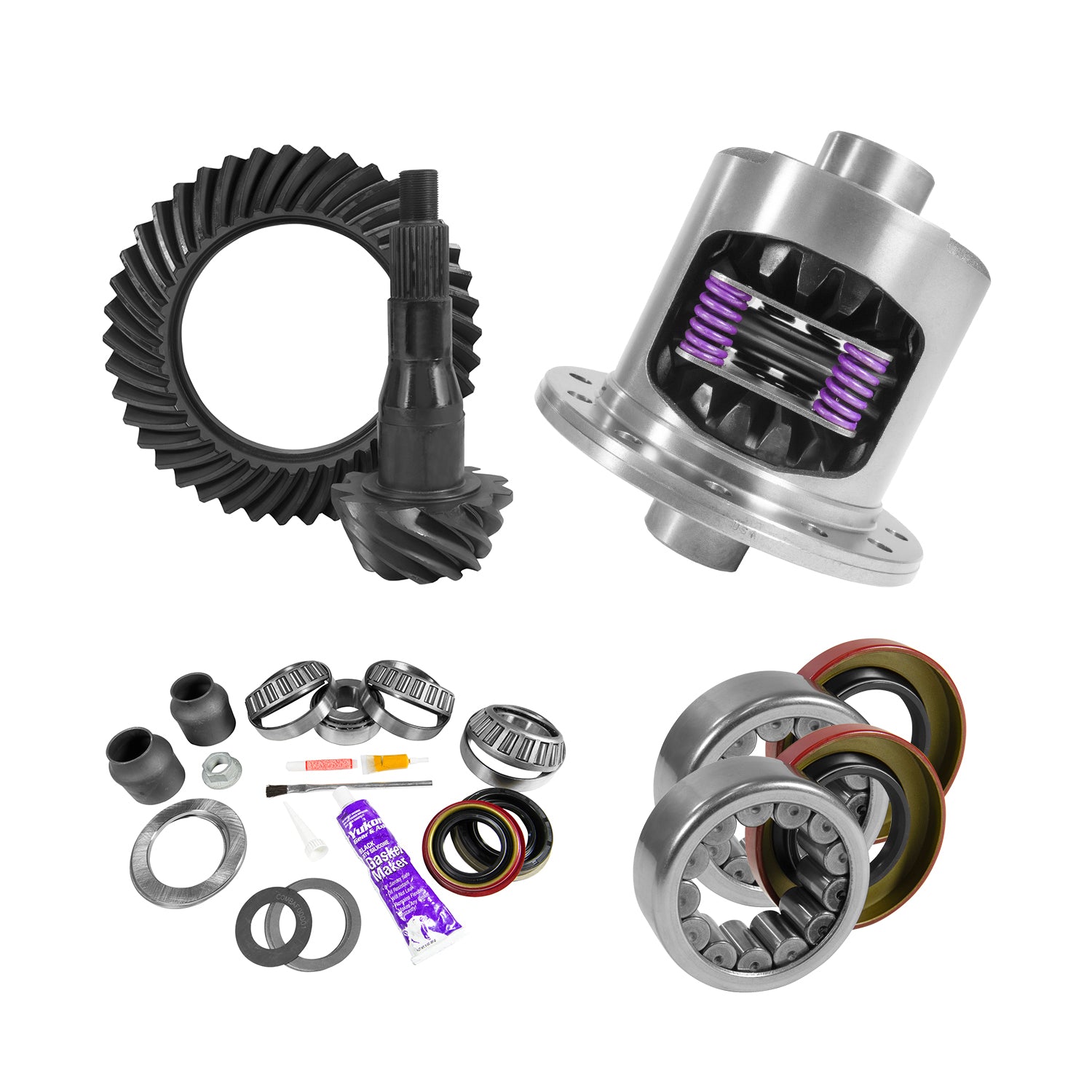 9.75 Inch Ford 4.11 Rear Ring & Pinion Install Kit 34 Spline Posi 2.99 Inch Bearing 9.75 Inch Ford 4.11 Rear R&P / Install Kit Package W/ T/L Posi & Ak 1561 (2.985 Inch Od) '00-'10 Trucks Yukon Gear & Axle-6