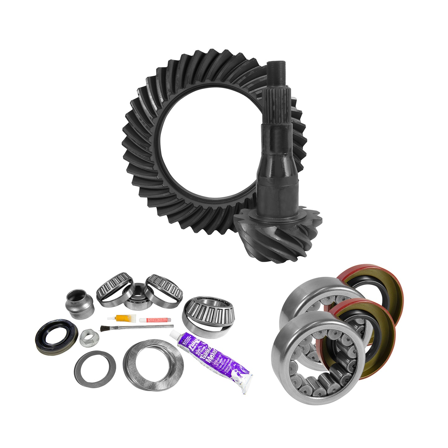 9.75 Inch Ford 4.11 Rear Ring & Pinion Install Kit Bearings & Seal 9.75 Inch Ford 4.11 Rear R&P / Install Kit Package W/ Ak 1561 '11-'19 Trucks Yukon Gear & Axle-5