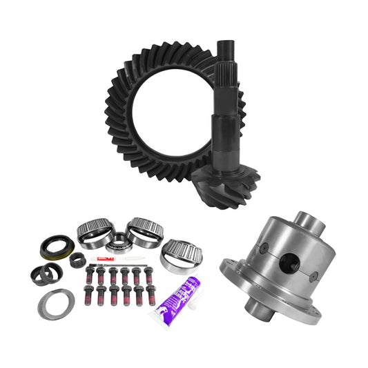 Yukon Gear & Axle 11.5 inch AAM 4.11 Rear Ring and Pinion Install Kit Positraction 4.375 inch OD Pinion Bearing Yukon Gear & Axle
