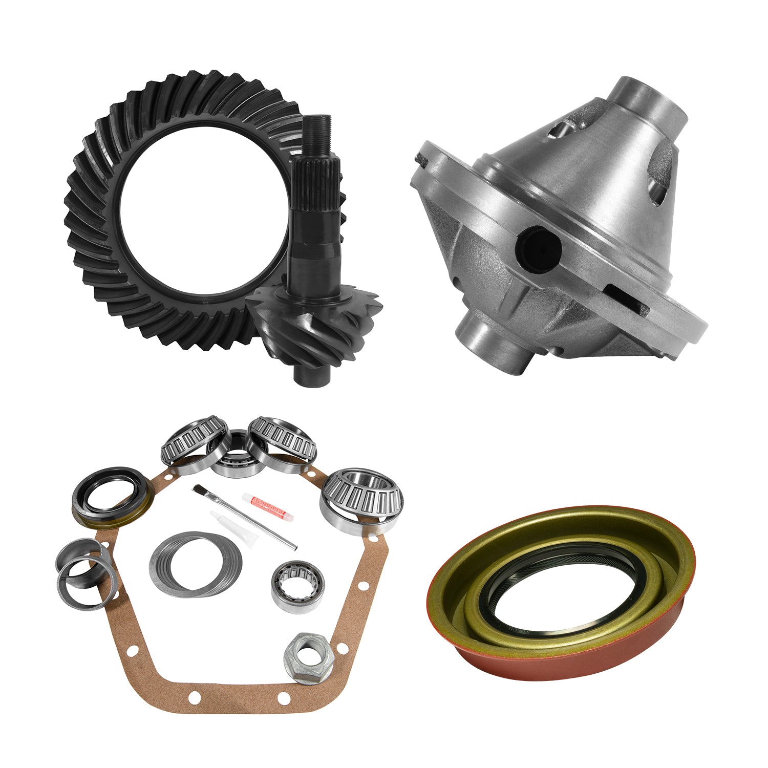 10.5 Inch GM 14 Bolt 4.88 Rear Ring & Pinion Install Kit 30 Spline Posi 14T 10.5 Inch GM 4.88 Rear R&P / Install Kit Package W/ Posi '99-'10 GM Trk & Suv Yukon Gear & Axle-6