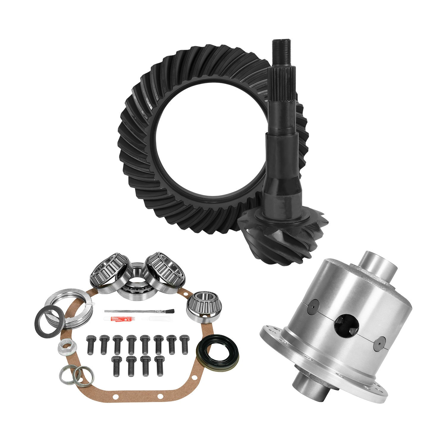 10.5 Inch Ford 3.73 Rear Ring & Pinion Install Kit 35 Spline Posi 10.5 Inch Ford 3.73 Rear R&P / Install Kit Package W/ Posi '08-'10 F250/ F350 Srw Yukon Gear & Axle-5