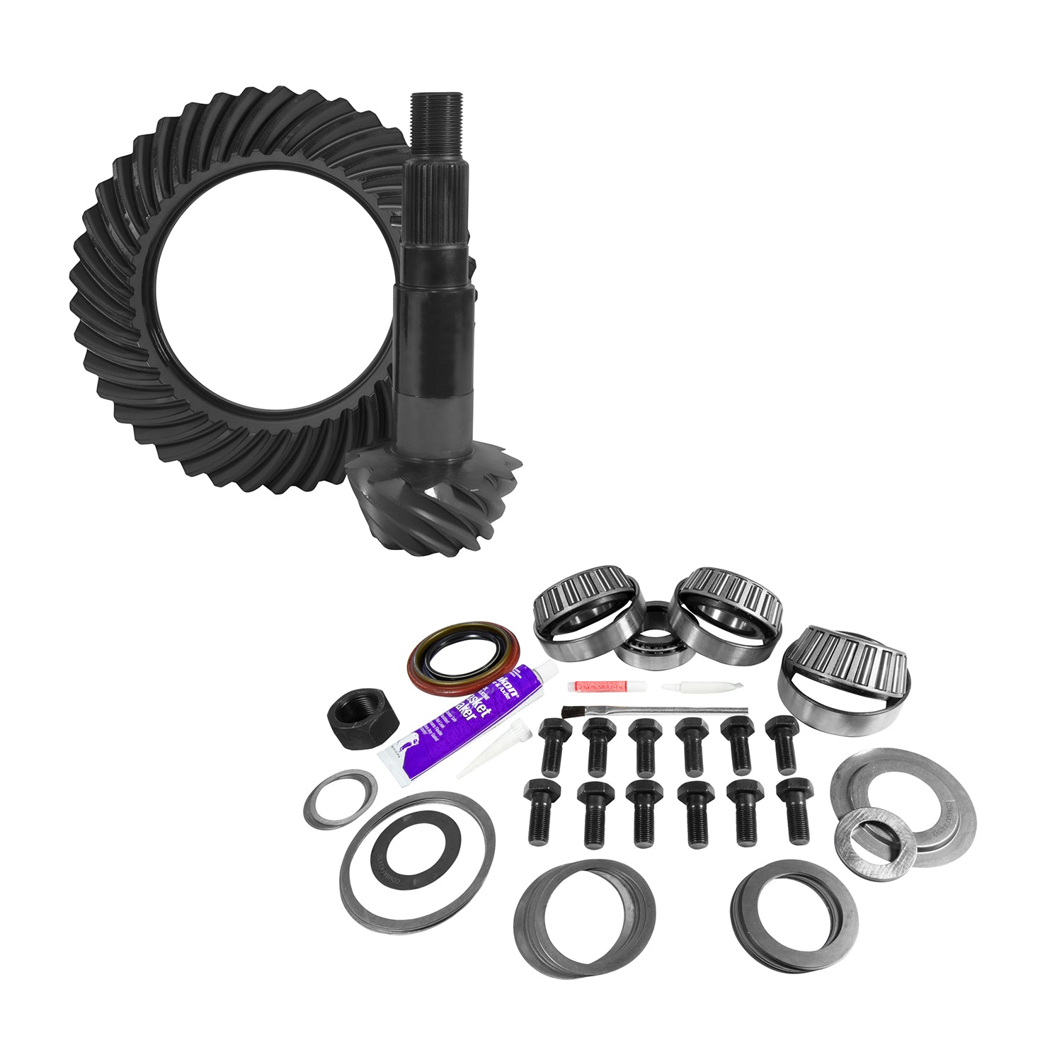 11.25 Inch Dana 80 4.30 Rear Ring & Pinion Install Kit 4.125 Inch OD Head Bearing D80/ 11.25 Inch Dana 4.30 Rear R&P / Install Kit Package 4.125 Inch OD Head Bearing Yukon Gear & Axle-6