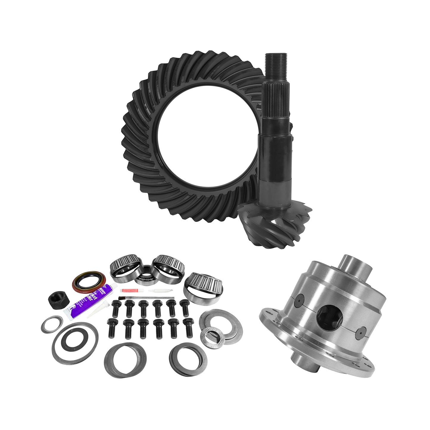 11.25 Inch Dana 80 4.11 Rear Ring & Pinion Install Kit 35 Spline Posi 4.125 Inch Bearing D80/ 11.25 Inch Dana 4.11 Rear R&P / Install Kit Package With Posi 4.125 Inch OD Head Bearing Yukon Gear & Axle-5