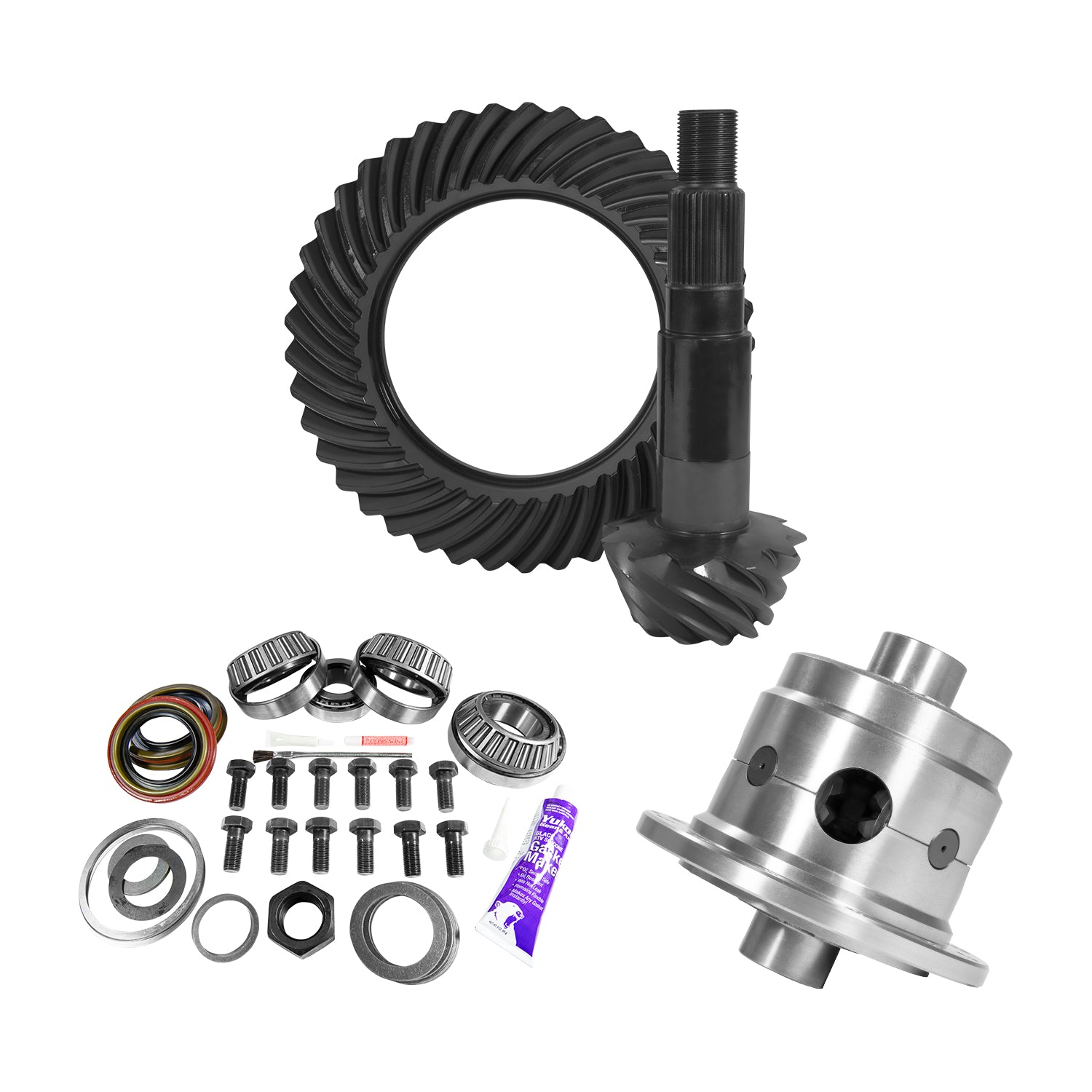 11.25 Inch Dana 80 3.54 Rear Ring & Pinion Install Kit 35 Spline Posi 4.375 Inch Bearing D80/ 11.25 Inch Dana 3.54 Rear R&P / Install Kit Package With Posi 4.375 Inch OD Head Bearing Yukon Gear & Axle-5