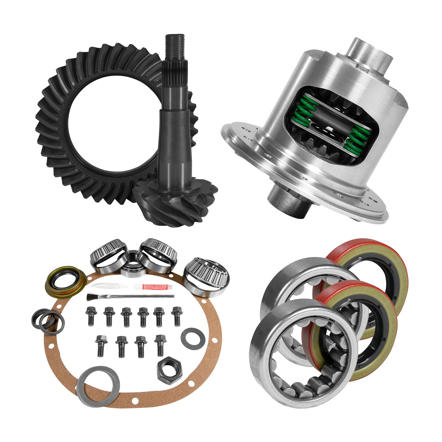 8.25 Inch Chy 3.55 Rear Ring & Pinion Install Kit Posi 1.618 Inch Id Bearings 8.25 Inch Chy 3.55 Rear R&P / Install Kit Package With 29 Spline T/L Posi & Ak 1559 (1.618 Inch Id) '97-'04 Yukon Gear & Axle-6