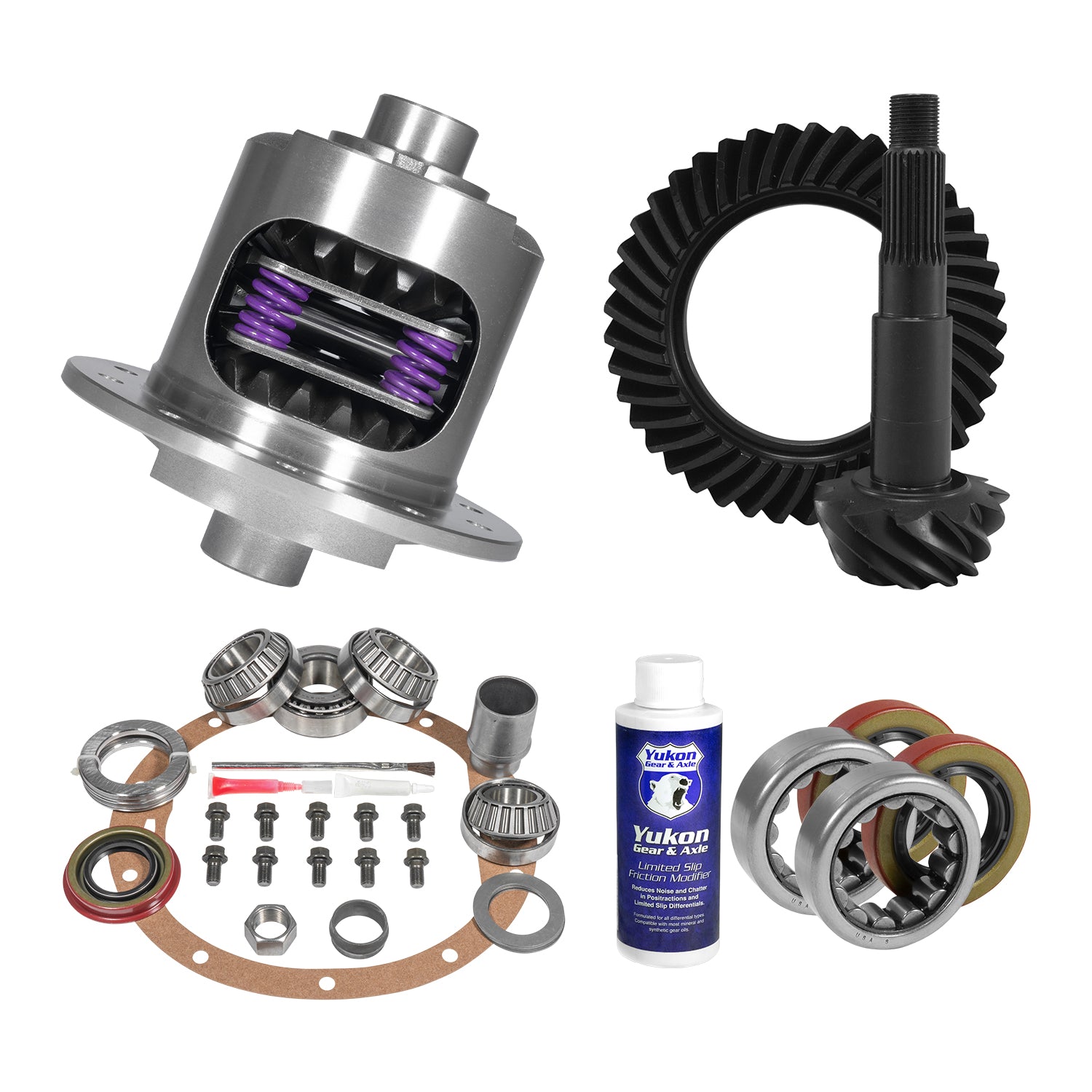 8.2 Inch GM 3.08 Rear Ring & Pinion Install Kit 28 Spline Posi 2.25 Inch Bearings 8.2 GM 3.08 Rear R&P / Install Kit Package With Posi & Ak 1563 Bearings (2.25 Inch Od) Yukon Gear & Axle-6
