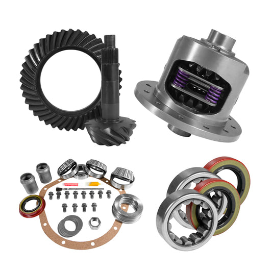 Yukon Gear & Axle 8.875 inch GM 12T 4.11 Rear Ring and Pinion Install Kit 30 Spline Positraction Axle Bearings Yukon Gear & Axle