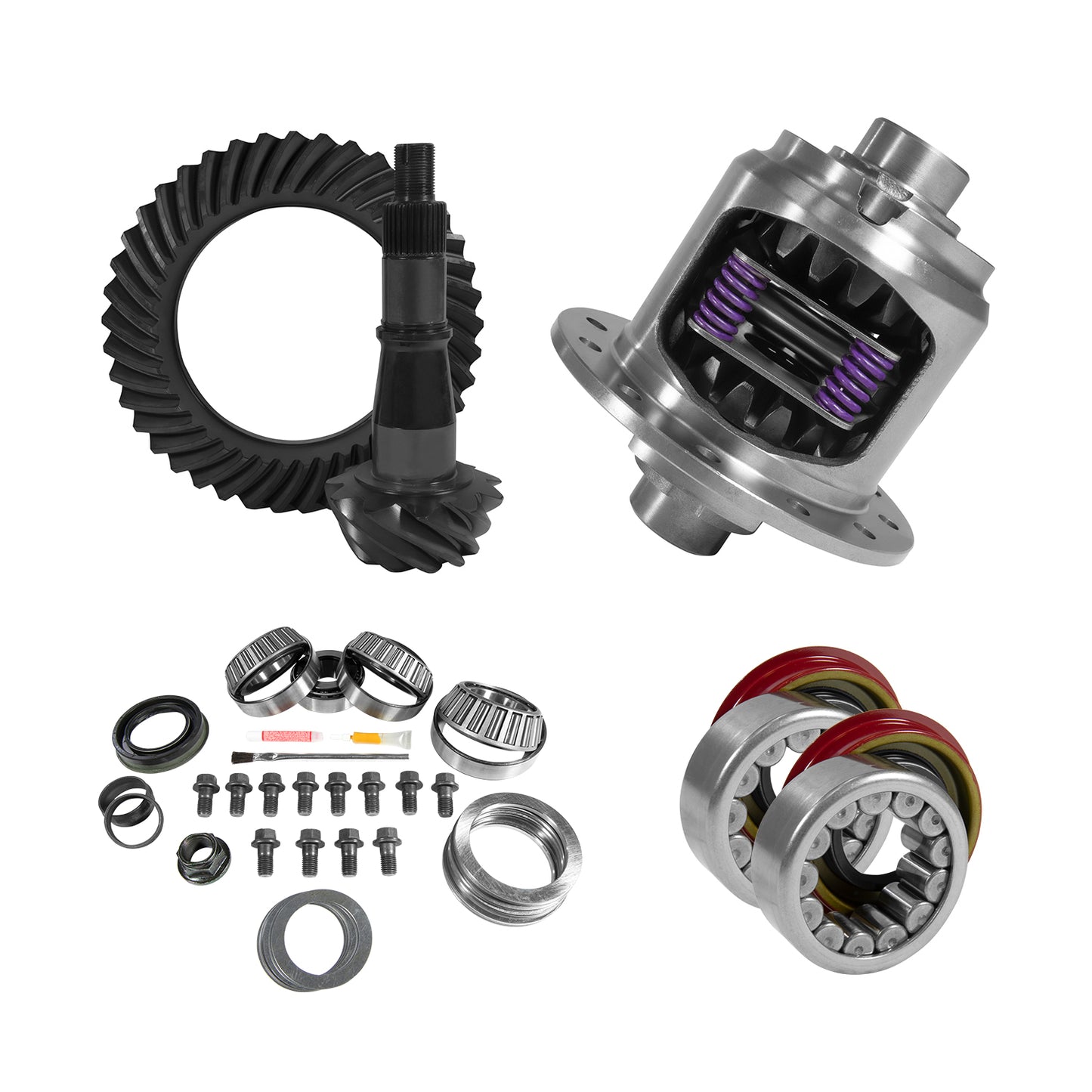 9.5 Inch GM 3.73 Rear Ring & Pinion Install Kit 33 Spline Posi Bearing & Seals 9.5 Inch GM 3.73 Rear R&P / Install Kit Package W/ Posi & Ak C10 '2014+ 1/2 Ton Trk & Suv Yukon Gear & Axle-6