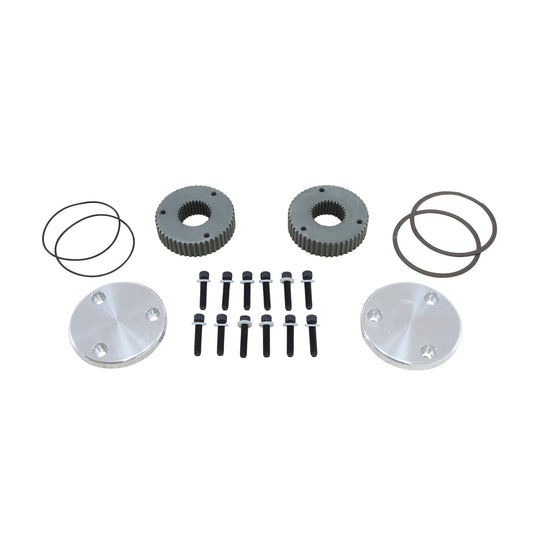 Hardcore Drive Flange Kit Dana 60 30- Spline Outer Stubs W/ Engraved Caps Hardcore Flange Set D60 30 Spline Engraved Both Sides Yukon Gear & Axle