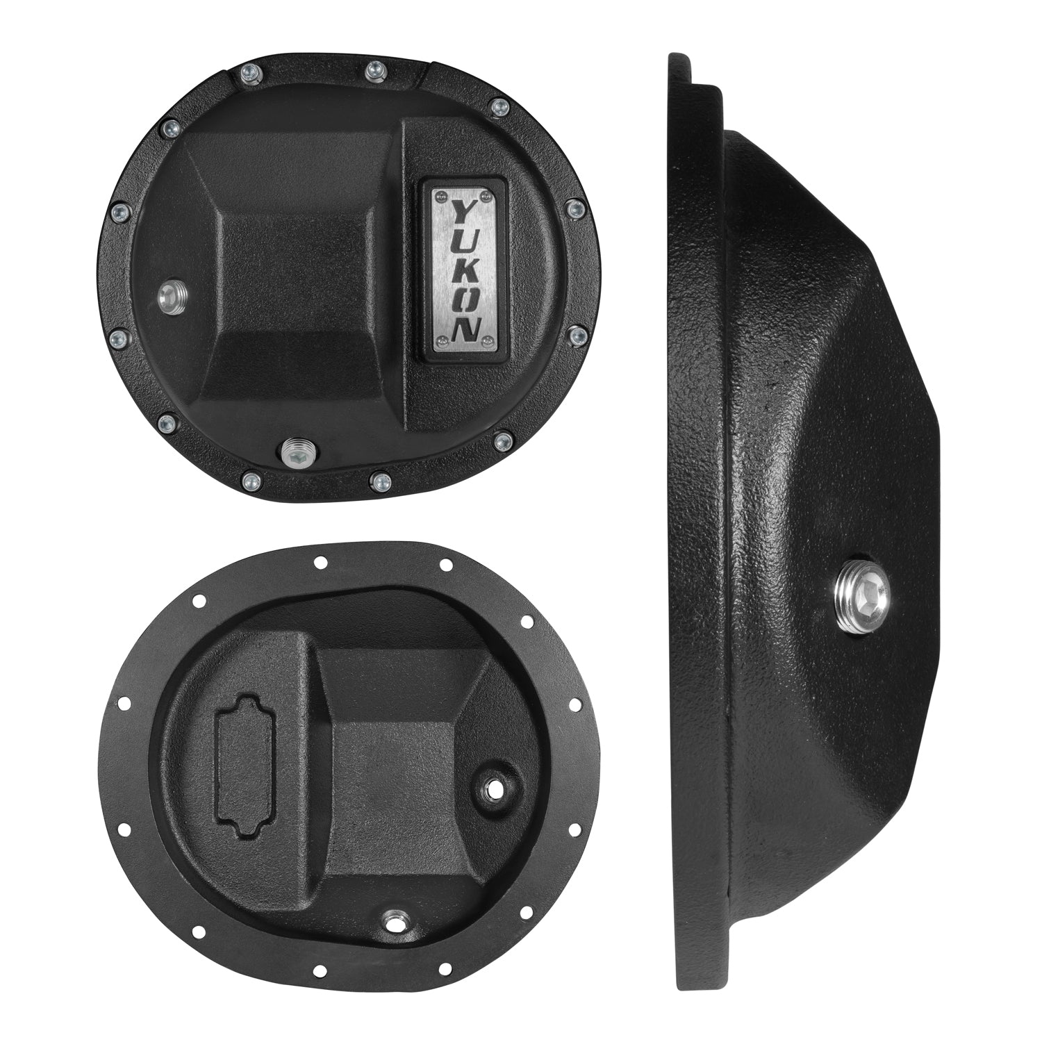 Hardcore Differential Cover For GM 9.5 Inch & 9.76 Inch Rear Differentials GM 9.5 Inch & 9.76 Inch Rear Nodular Iron Differential Cover 12 Bolt 2014+ Yukon Gear & Axle-1