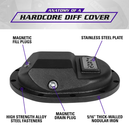 Hardcore Differential Cover For GM 9.5 Inch & 9.76 Inch Rear Differentials GM 9.5 Inch & 9.76 Inch Rear Nodular Iron Differential Cover 12 Bolt 2014+ Yukon Gear & Axle-3