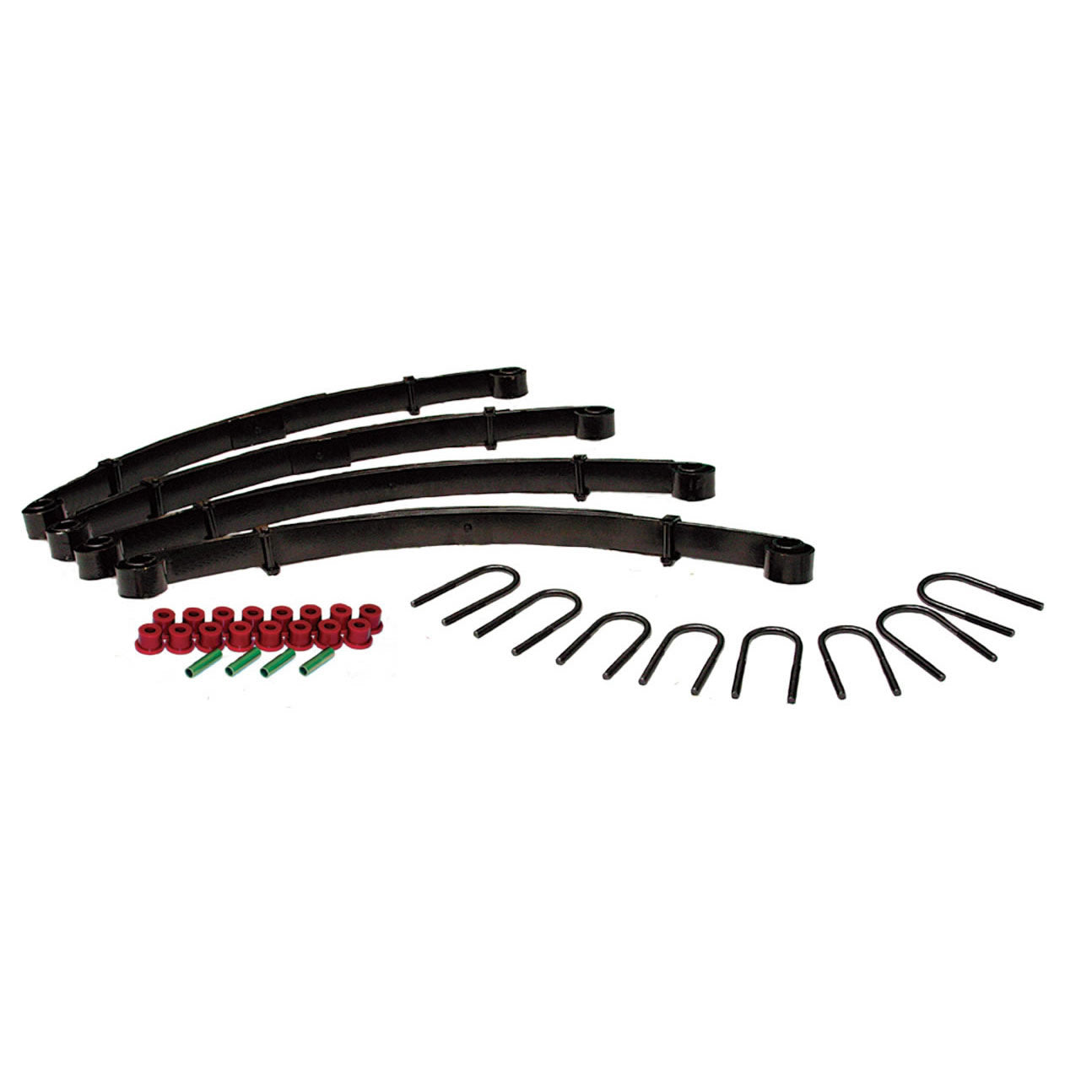 Jeep YJ Softride Leaf Spring System Lift Kit 2-2.5 Inch Lift 87-95 Wrangler YJ Includes Front/Rear Leaf Springs Front/Rear Bushing Kits Front/Rear U Bolt Kits Skyjacker