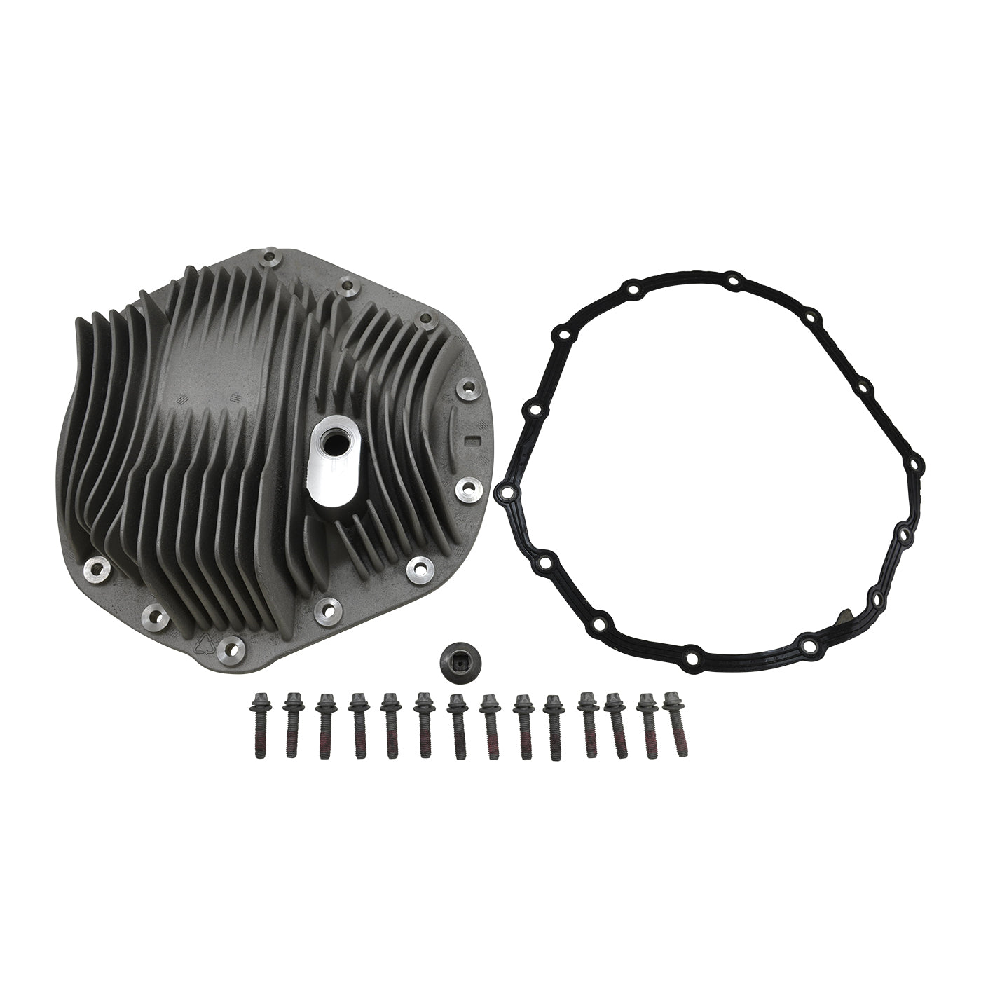 Finned Aluminum Cover For Dodge & GM 11.5 Inch AAM Rear 11.5 & 11.8 AAM Aluminum Finned OEM Dodge Cover W/Fill Plug (Also Fits GM) Yukon Gear & Axle