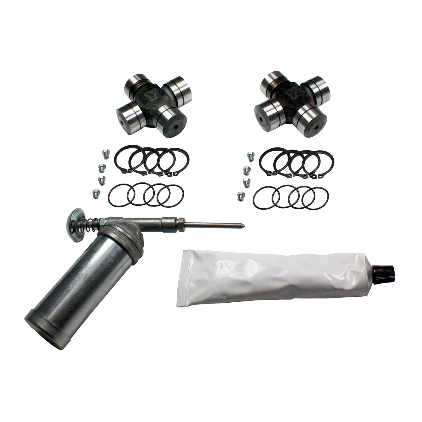 Chromoly Super Joint Kit (Pair) For Dana 60 Differential (2) D60 733X Extra-HD 4340 Chrome-Moly Super-Joints +Grease +Gun Yukon Gear & Axle