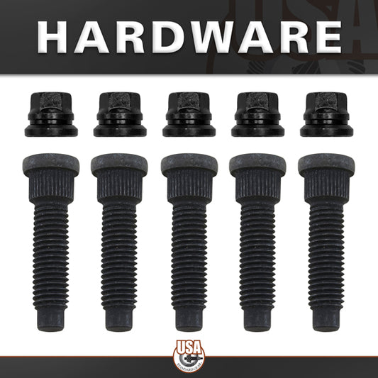 Rear Axle Kit Fits Ford 8.8 Inch Diff 31 Spline 5 Lug Left Hand 33-1/2 Inch Long USA Standard Gear-1