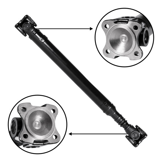 New Front Driveshaft For Mercedes, 28.125 Inch Flange To Flange USA Standard Gear